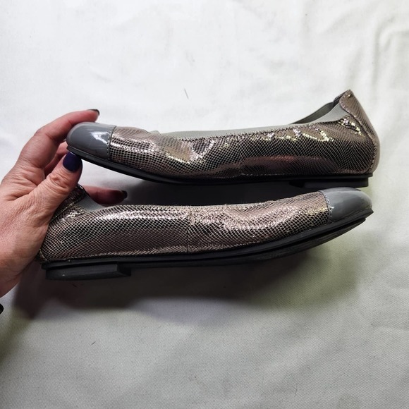 Vionic Allora Ballet Flat Orthotic Shoes Womens Size 7.5 gray Bronze Leather - Picture 8 of 11